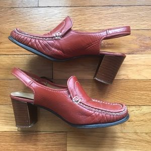 Vintage 70s Leather Slingbacks 7